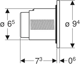 Geberit 116.041.11.1 Flush Button Pneumatic detail view - Image 3