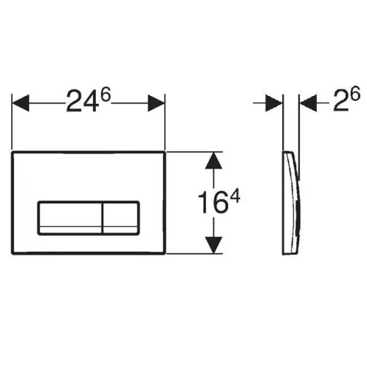 Geberit 115.105.46.1 Delta51 Dual F/p Matt Cp detail view - Image 2