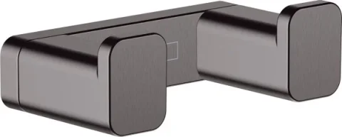 Hansgrohe Addstoris Q Towel Hook Double Brushed Black Chrome product image - Image 2