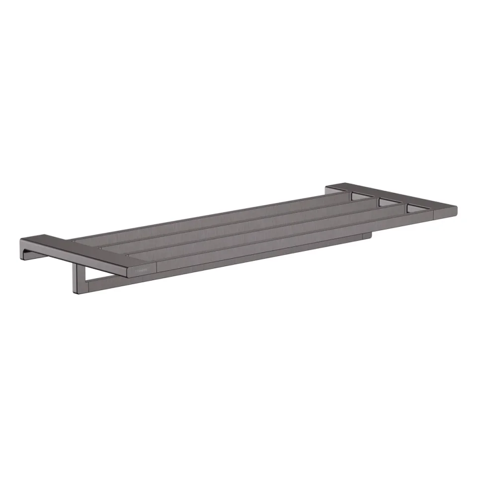 Hansgrohe Addstoris Q Towel Rack With Towel Rail Brushed Black Chrome product image - Image 3