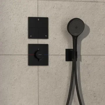 Hansgrohe Showerselect Comfort E Thermostat For Concealed Installation Matt Black product image - Image 3