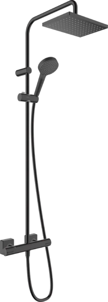 Hansgrohe Vernis Shape Showerpipe 230 1jet Ecosmart With Thermostat Matt Black product image - Image 3