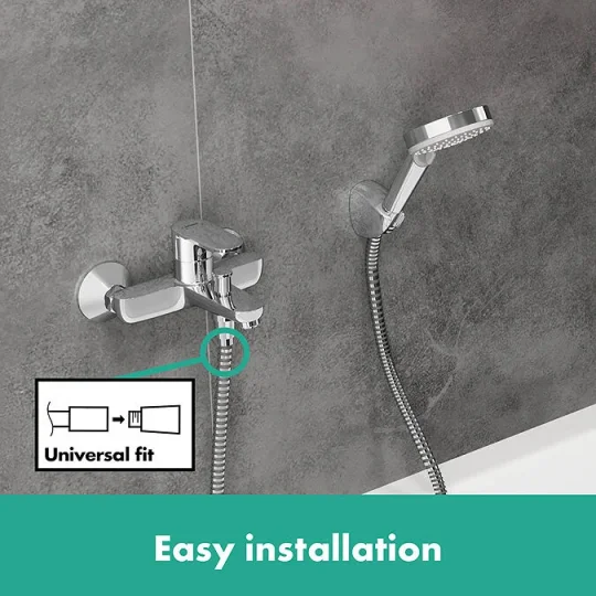 Hansgrohe Vernis Blend Single Lever Bath Mixer For Exposed Installation Chrome product image - Image 4
