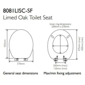 Roper Rhodes Traditional Secure Fix Soft Close Quick Release Wood Seat - Limed Oak detail view - Image 2