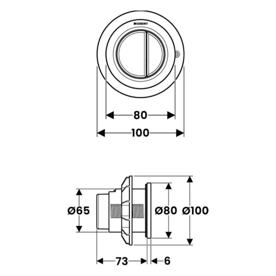 Geberit 116.057.kk.1 Type 10 Df Pne Plastic detail view - Image 3