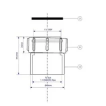 Hansgrohe Mcalpine T25 Fitting For Bath Wastes detail view - Image 3
