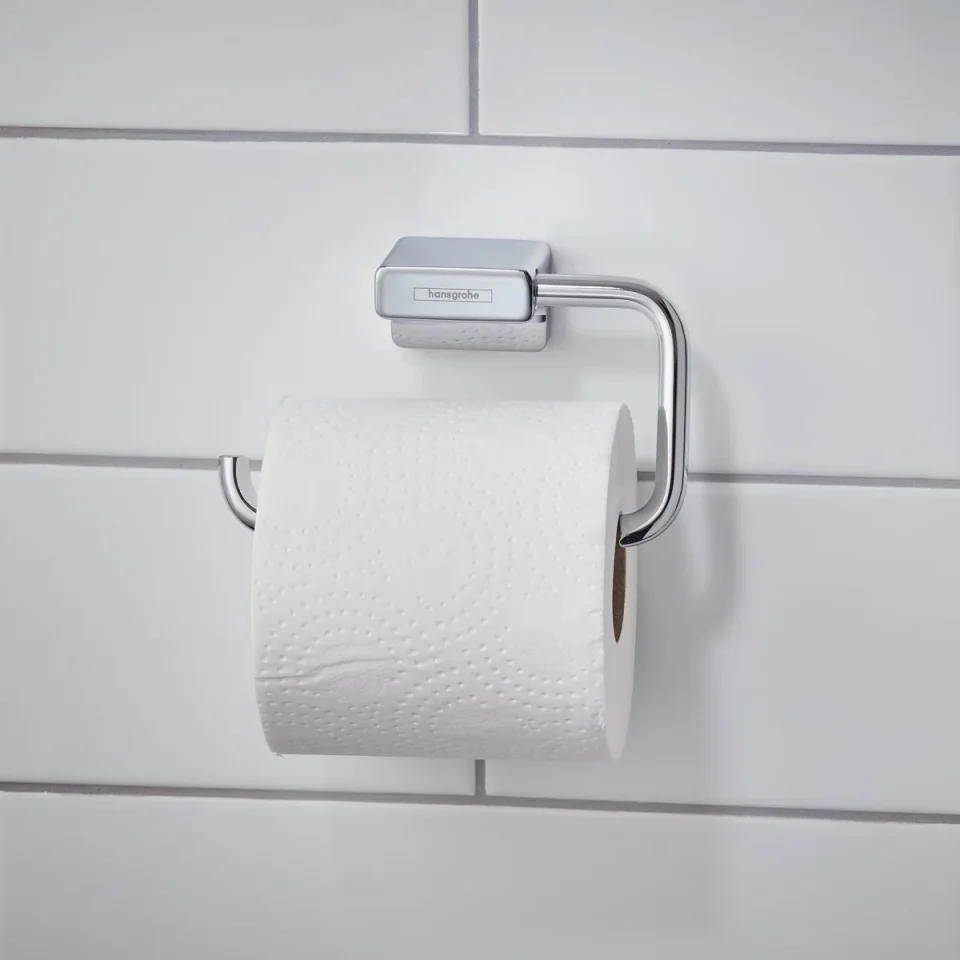 Hansgrohe Addstoris Q Roll Holder Without Cover Chrome detail view - Image 2