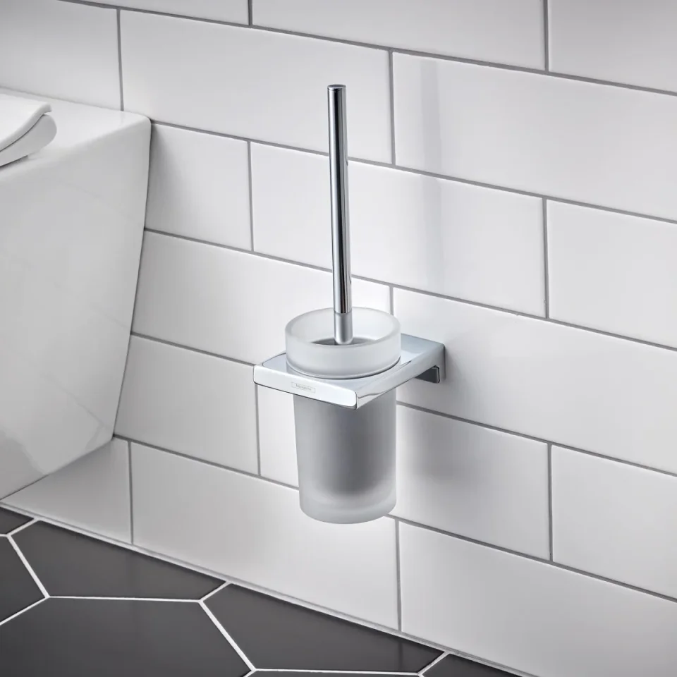 Hansgrohe Addstoris Q Toilet Brush Holder Wall-mounted Chrome detail view - Image 3