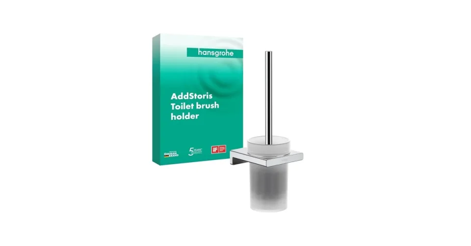 Hansgrohe Addstoris Q Toilet Brush Holder Wall-mounted Chrome product image - Image 4
