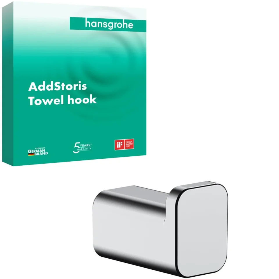 Hansgrohe Addstoris Q Towel Hook Chrome product image - Image 3