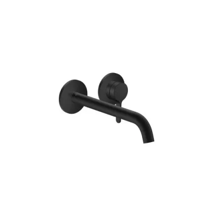 Axor One Single Lever Basin Mixer For Concealed Installation Wall-mounted With Lever Handle And Spout 220 Mm Matt Black detail view - Image 2