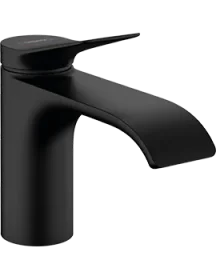Hansgrohe Vivenis Single Lever Basin Mixer 80 Without Waste Set Matt Black detail view - Image 2