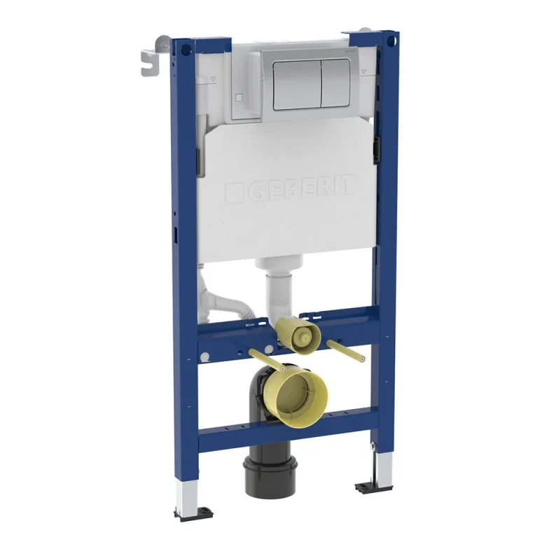 Geberit Duofix 1120mm Frame For Wall Hung Pans, Delta Cistern & Delta30 Flush Plate - Gloss Chrome product image - Image 2