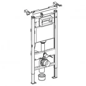 Geberit Duofix 1120 Frame For Wall Hung Pans With Delta Concealed Cistern (excl. Flush Plate) detail view - Image 3