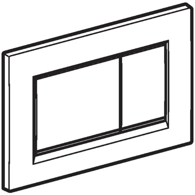 Geberit Sigma30 Square Flush Plate For Dual Flush - Black With Gloss Chrome Detail product image - Image 3