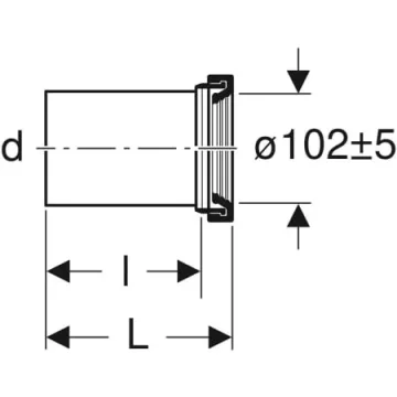 Geberit 152.429.46.1 Pan Connector Set & Sleeve detail view - Image 3