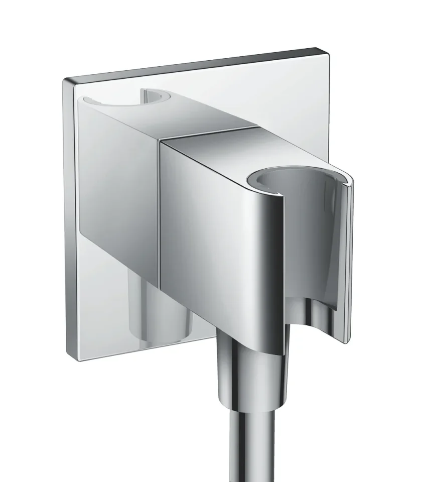 Hansgrohe Fixfit E Wall Outlet With Shower Holder Chrome product image - Image 2