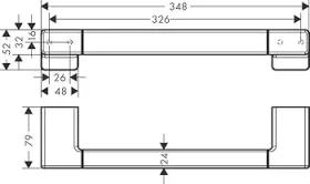 Hansgrohe Addstoris Q Grab Bar Matt Black detail view - Image 3