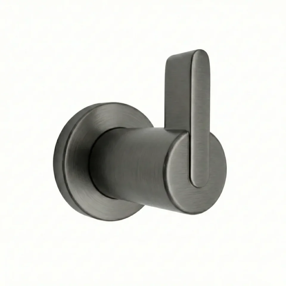 Ava Elegance Stainless Steel Robe Hook - Brushed Black product image - Image 1