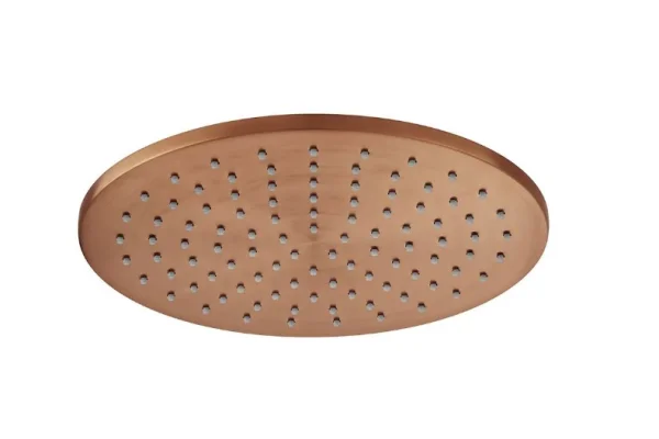 Vado Individual Single Function Easy Clean Round Shower Head 250mm Brushed Bronze
