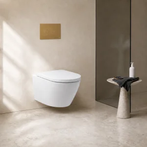 Faeber Zero Wall Hung Toilet Pan With Seat - Tornado Flush - Gloss White