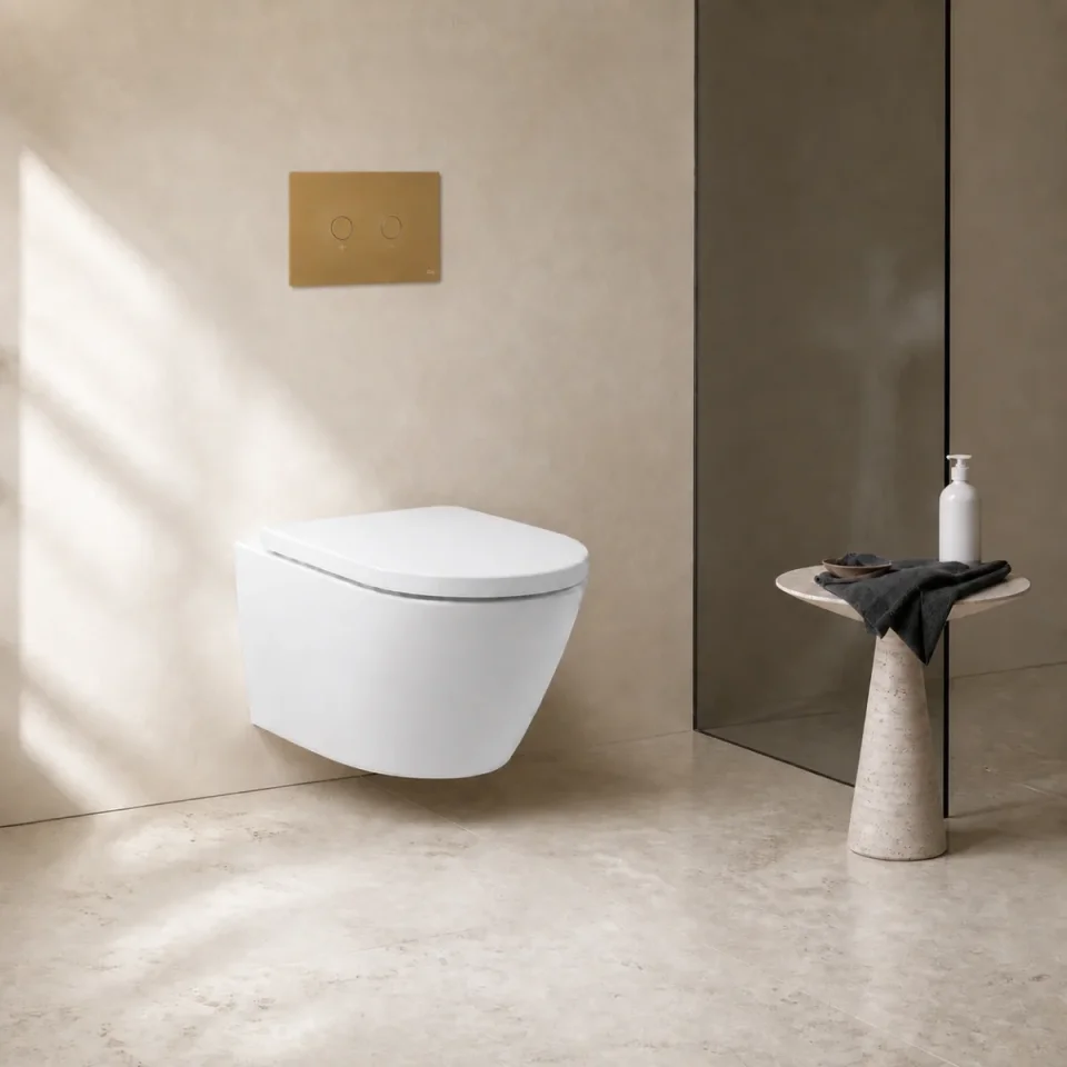 Faeber Zero Wall Hung Toilet Pan With Seat - Tornado Flush - Gloss White product image - Image 1