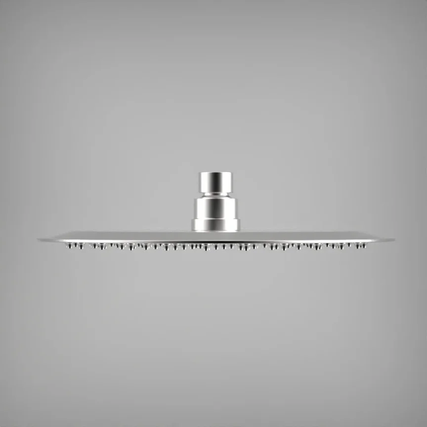 Ava Round 250mm Shower Head (8mm Thickness) - Brushed Stainless Steel detail view - Image 3