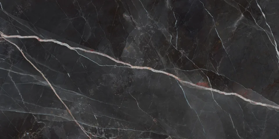 European Tiles Charmo Calacatta Black 120 X 60cm Matt Wall & Floor Tile detail view - Image 2