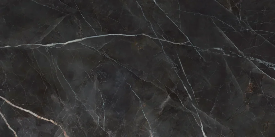 European Tiles Charmo Calacatta Black 120 X 60cm Matt Wall & Floor Tile detail view - Image 3