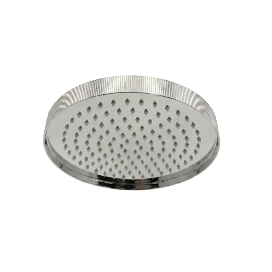 AVA Fluted 250mm Stainless Steel Shower Head - Polished Stainless Steel product image - Image 1