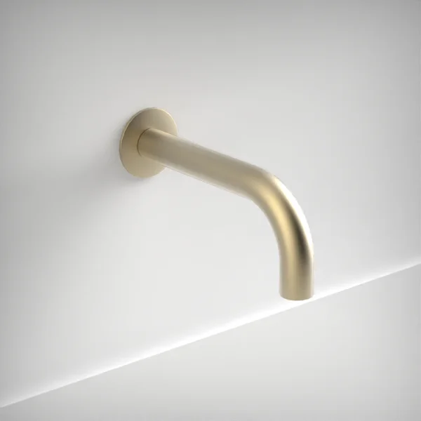 Ava Trend 184mm Wall Mounted Spout Only With 60mm Flange - Brushed Brass