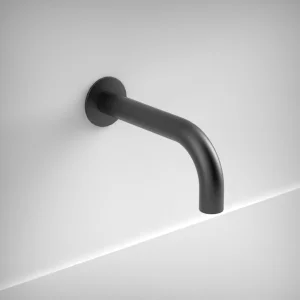Ava Trend 184mm Wall Mounted Spout Only With 60mm Flange - Brushed Black