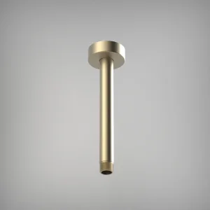 Ava Ceiling Mounted 200mm Round Ceiling Arm - Brushed Brass