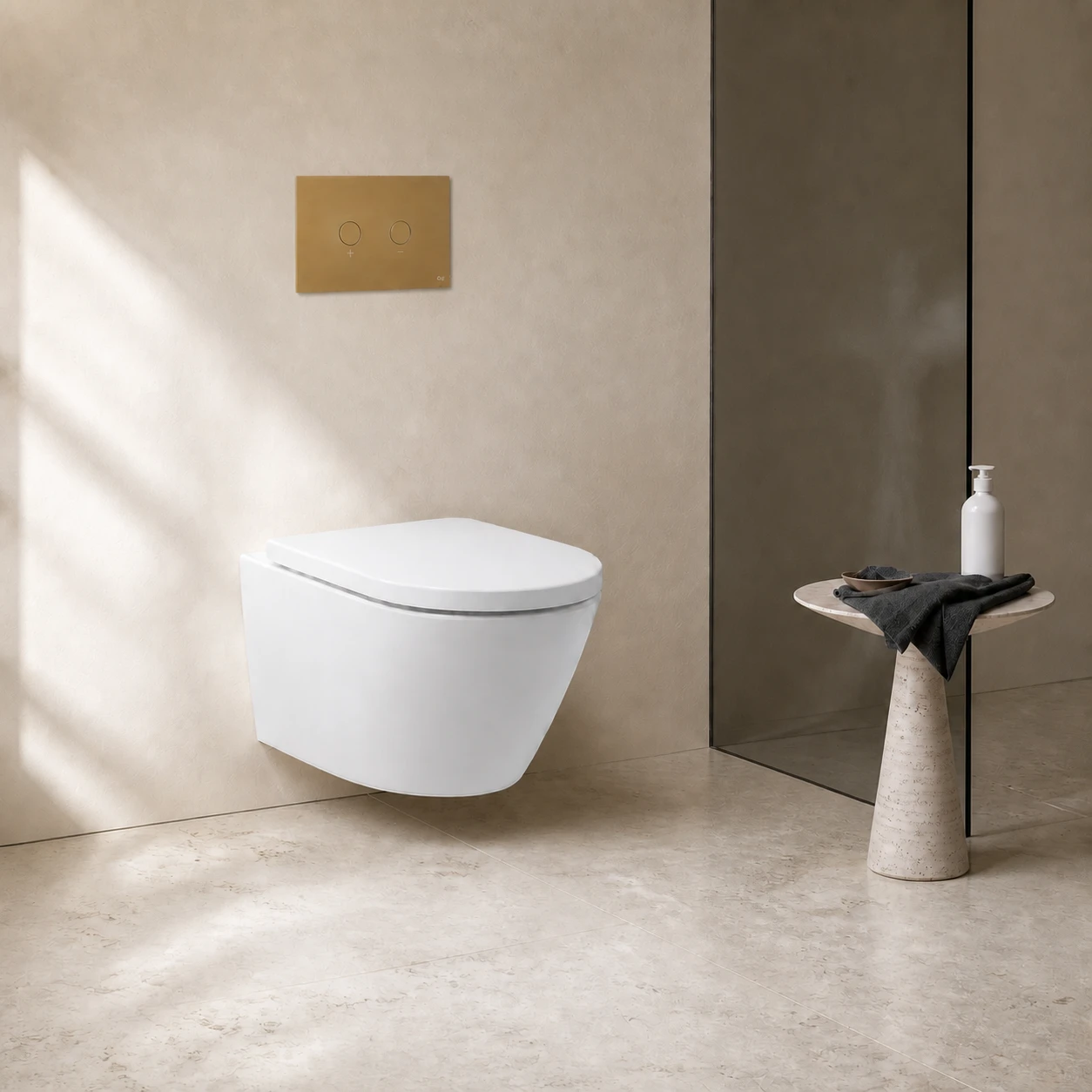 Faeber Zero Wall Hung Toilet Pan With Seat - Tornado Flush - Gloss White