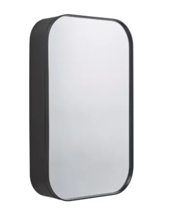 Roper Rhodes 450x700mm Theory 1 Door Non-illuminated Cabinet - Black product image - Image 1