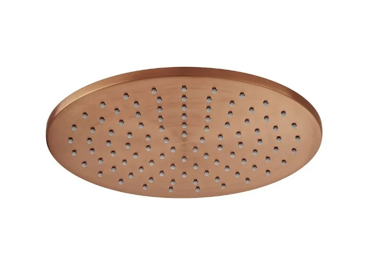 Vado Individual Single Function Easy Clean Round Shower Head 250mm Brushed Bronze