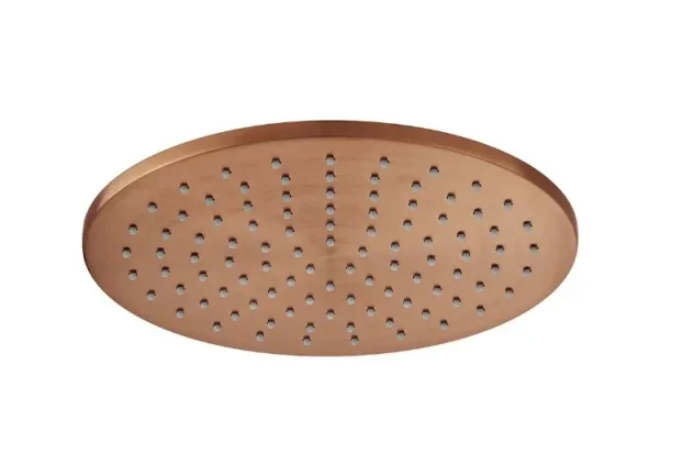 Vado Individual Single Function Easy Clean Round Shower Head 250mm Brushed Bronze product image - Image 1