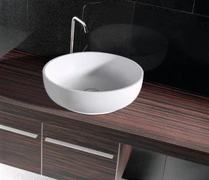 StoneKAST Oasis Sit On Basin Matt White 450x450mm