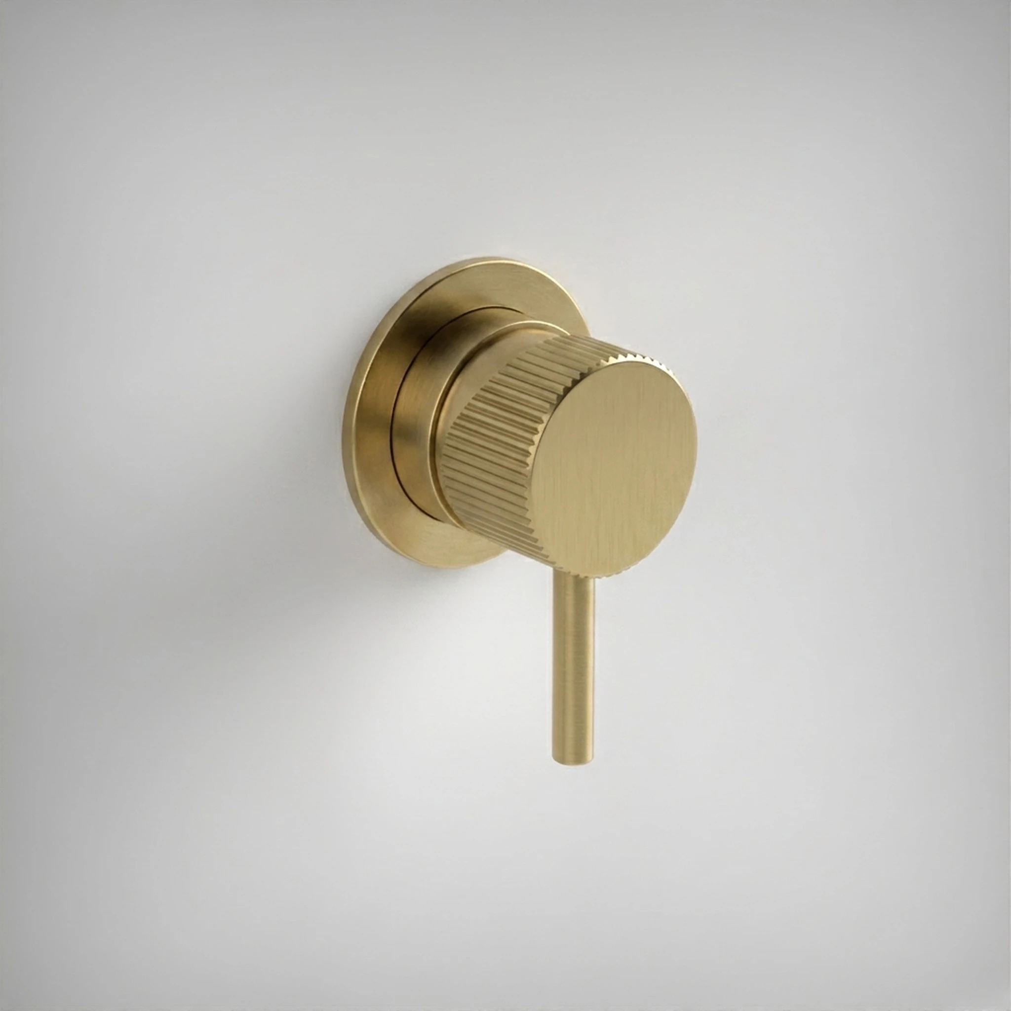Ava Fluted Manual Mixer Valve W/ Flange 3.0 - Brushed Brass Pvd