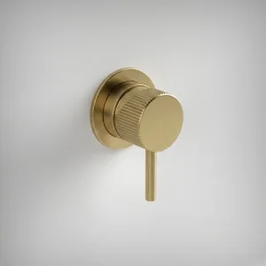 Ava Fluted Manual Mixer Valve W/ Flange 3.0 - Brushed Brass Pvd