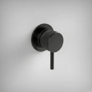 Ava Fluted Manual Mixer Valve W/ Flange 3.0 - Brushed Black