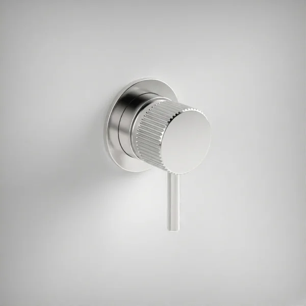 Ava Fluted Manual Mixer Valve W/ Flange 3.0 - Polished Stainless Steel