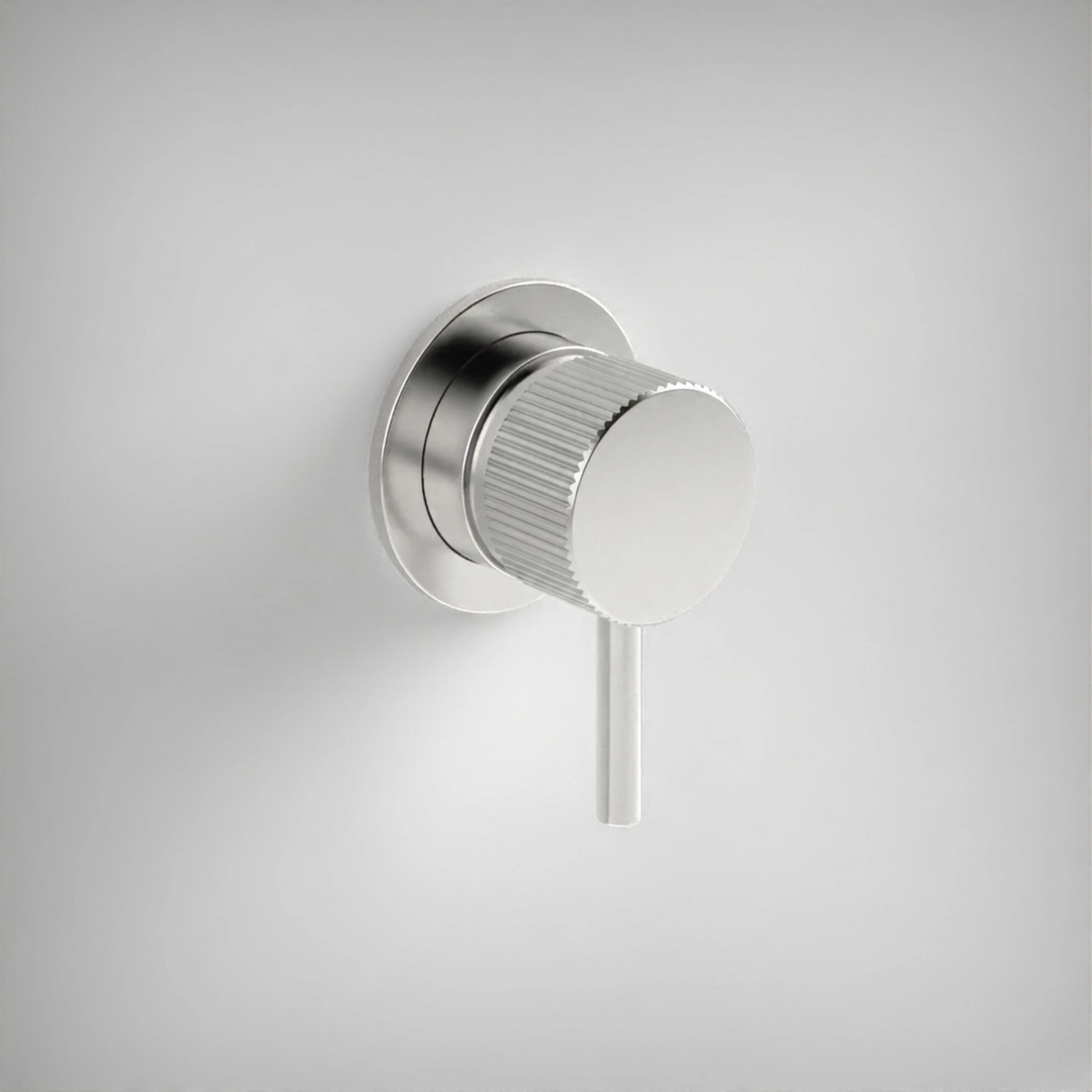 Ava Fluted Manual Mixer Valve W/ Flange 3.0 - Brushed Stainless Steel