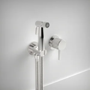 Ava Fluted Douche Kit W/ Flanges 3.0 - Polished Stainless Steel