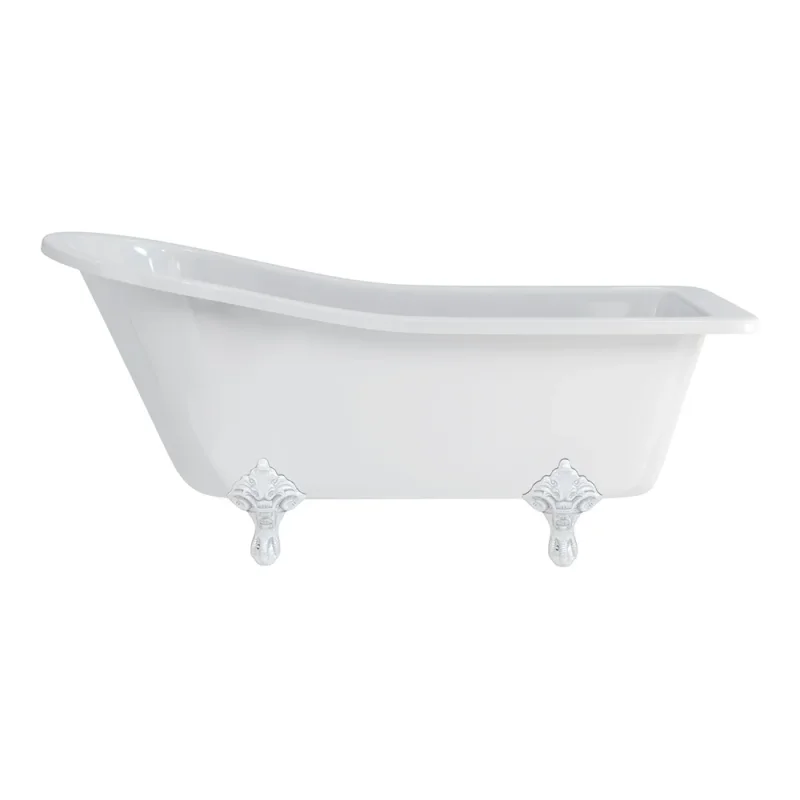 Burlington Tradtional Leg Set In White detail view - Image 4
