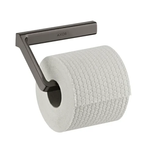 Axor Universal Softsquare Toilet Roll Holder Without Cover Brushed Black Chrome product image - Image 2