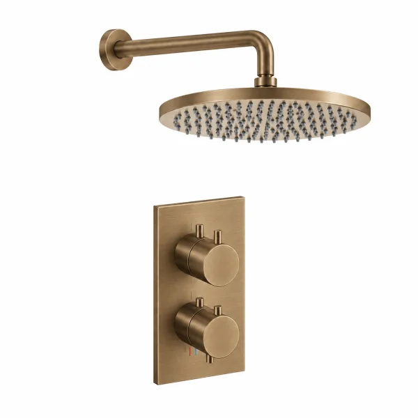Crosswater Crossbox Shower Set 1 Brushed Bronze 300mm