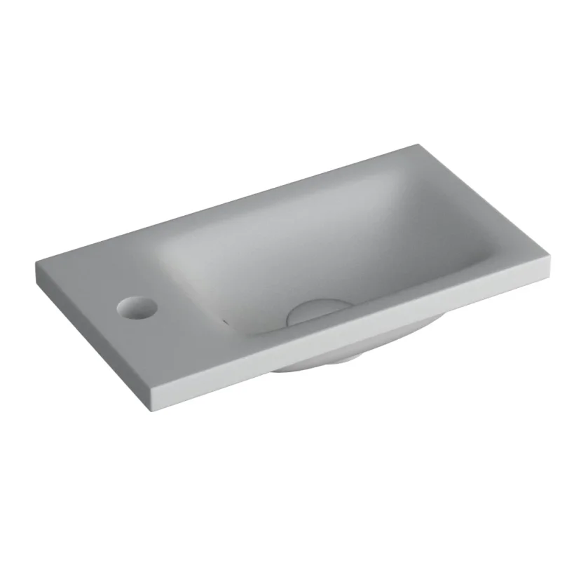 Faeber Silkstone Pearl 400mm Cloakroom Single Wall Hung Basin Matt (requires Brackets) product image - Image 1