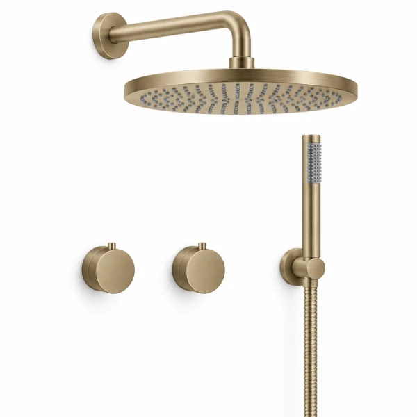Crosswater Module Shower Set 1 Brushed Brass 300mm