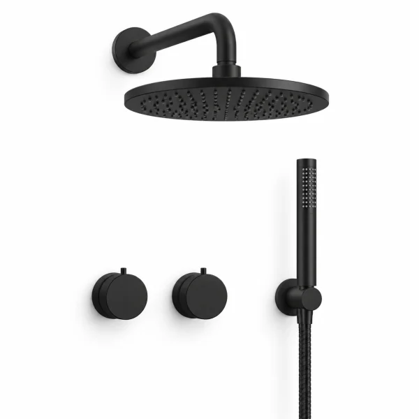 Crosswater Module Shower Set 1 Matt Black 300mm